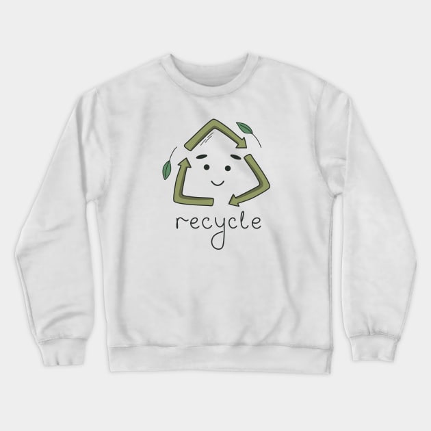 Recycle symbol Crewneck Sweatshirt by DanielK